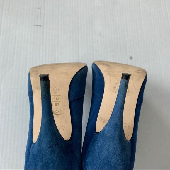 Aldo Sherly suede ankle boots sky blue size 9 - Picture 6 of 7